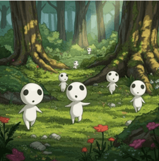 Espíritus y seres del bosque en Japón